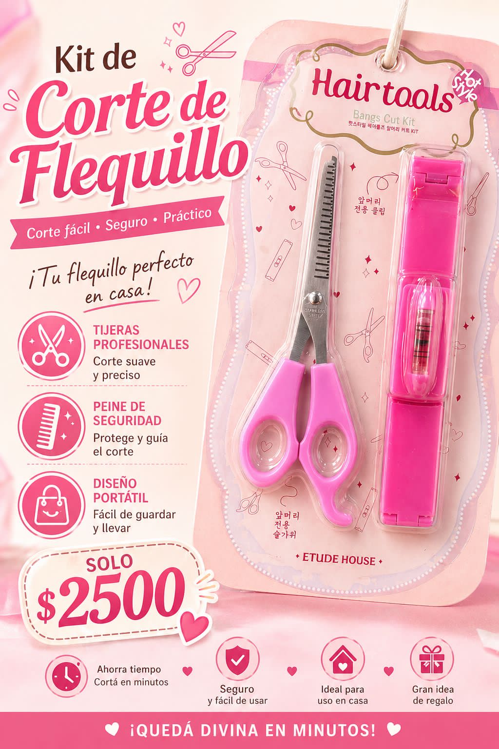 Kit corte de flequillo