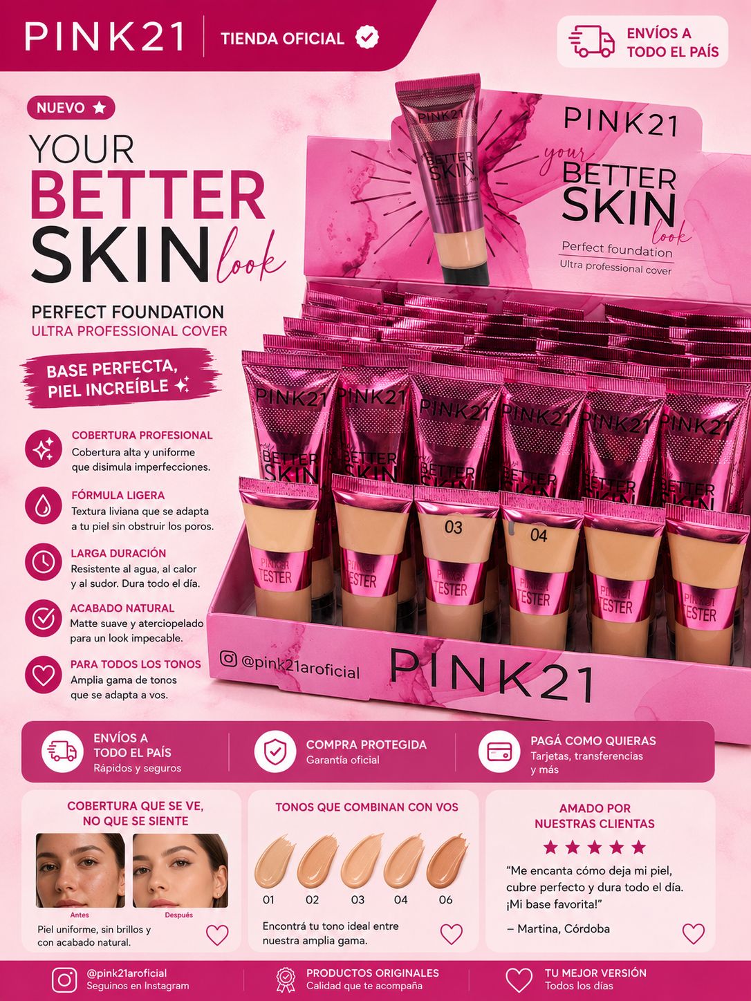 Pink21 base liquida