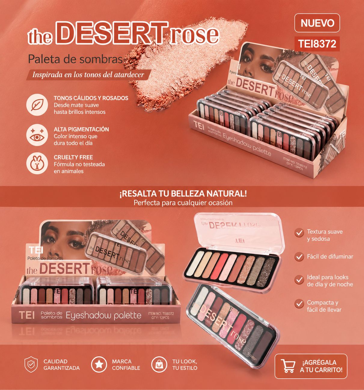 Paleta de sombras de ojos Tei