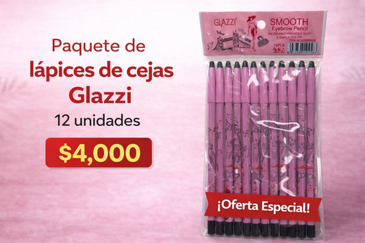 Paquete de lápices de cejas Glazzi 12 unidades