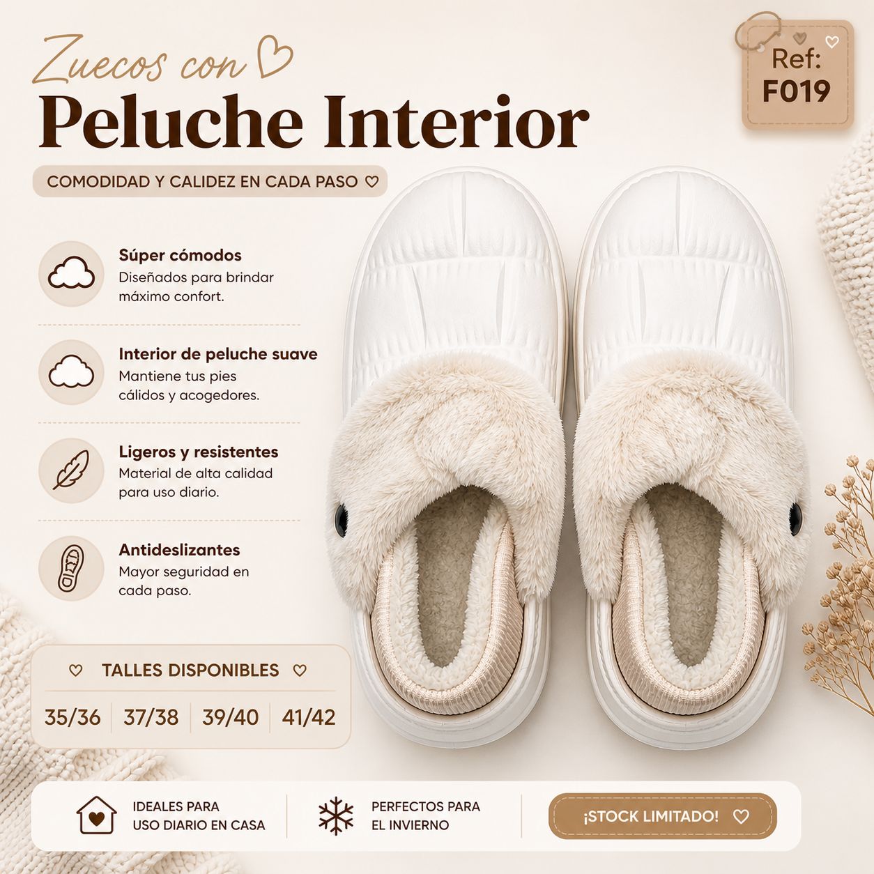 Pantuflas de invierno