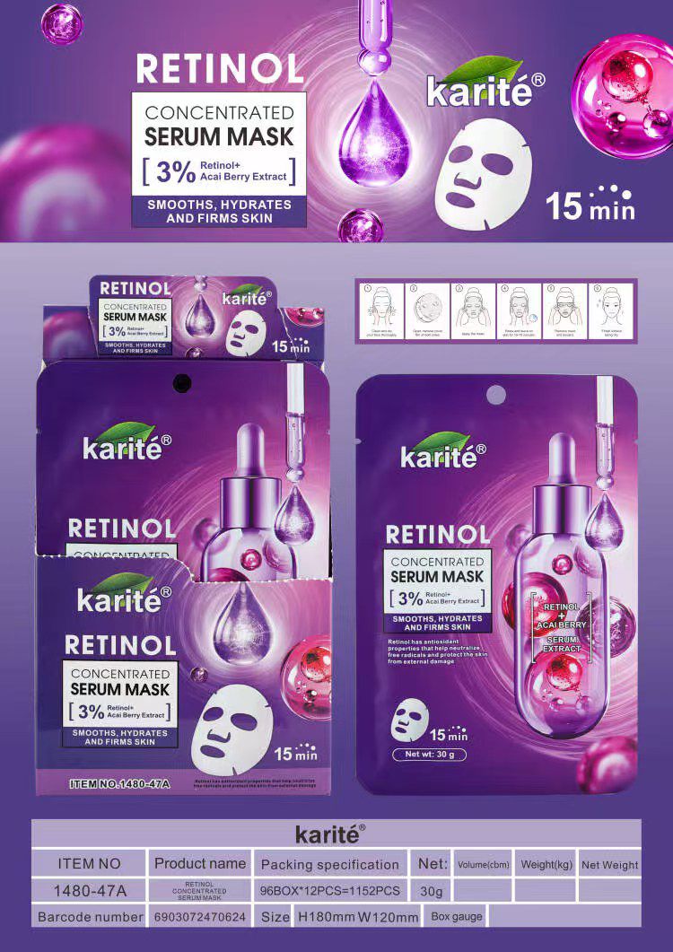 Mascarilla facial +serum para cara C/U