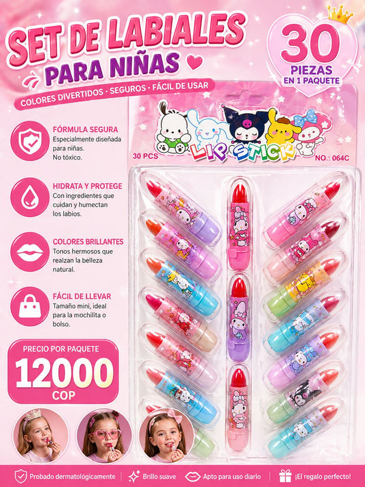 SET de labiales para niñas
