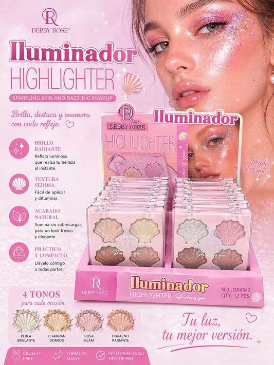 Iluminador Debby Rose 4 colores