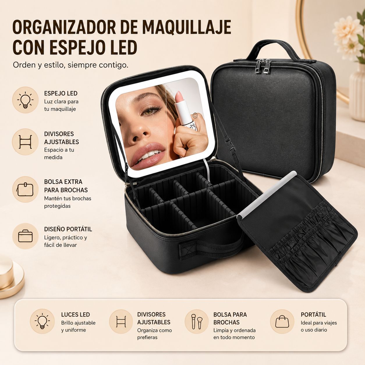 Organizador de maquillaje