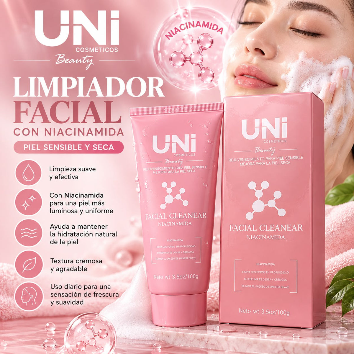 Uni limpiador facial ROSA ESSENCE