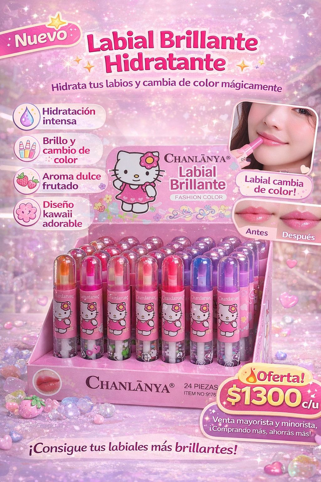 Labial Lip Care Hello Kitty