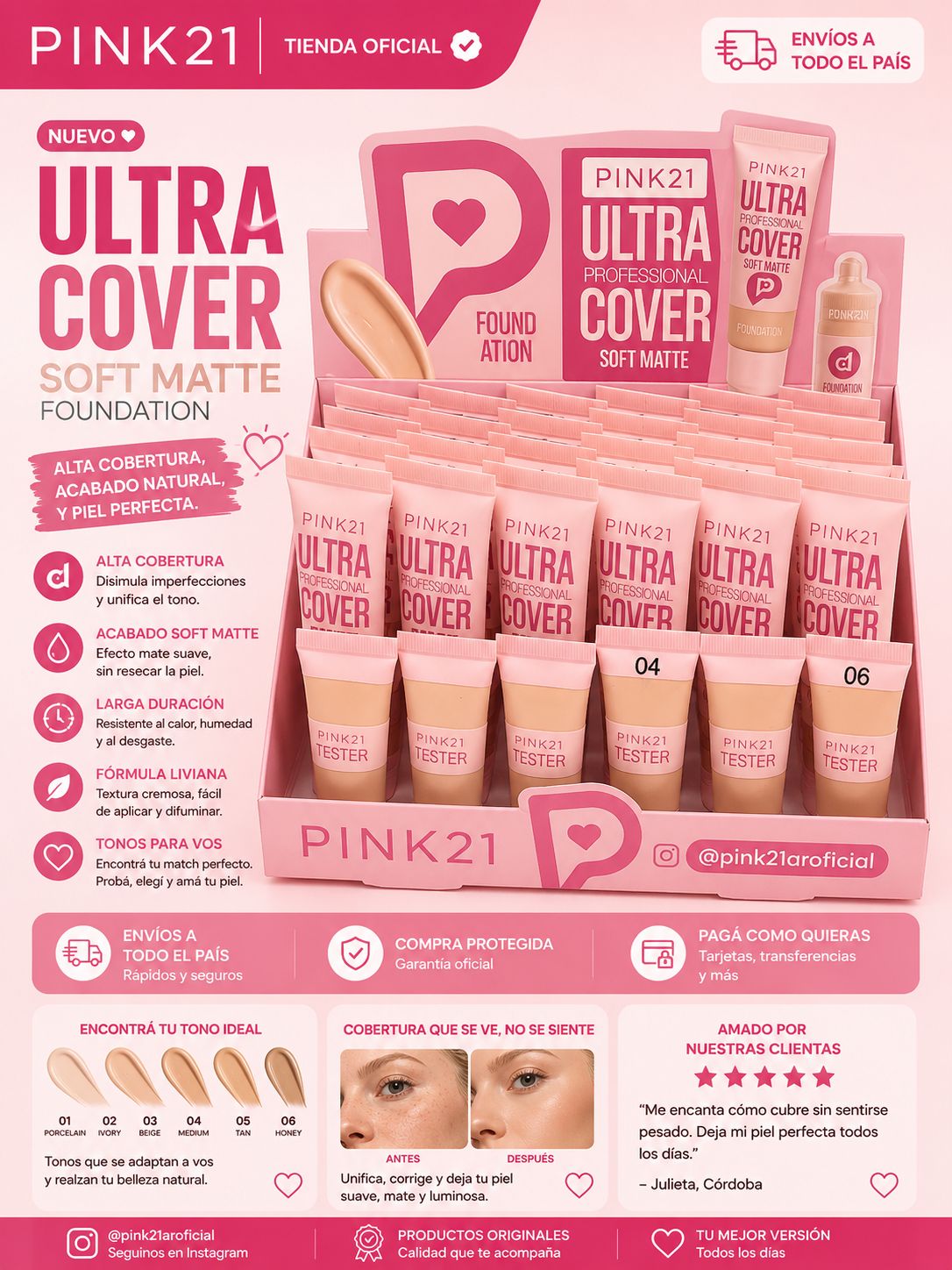 Pink21 base liquida