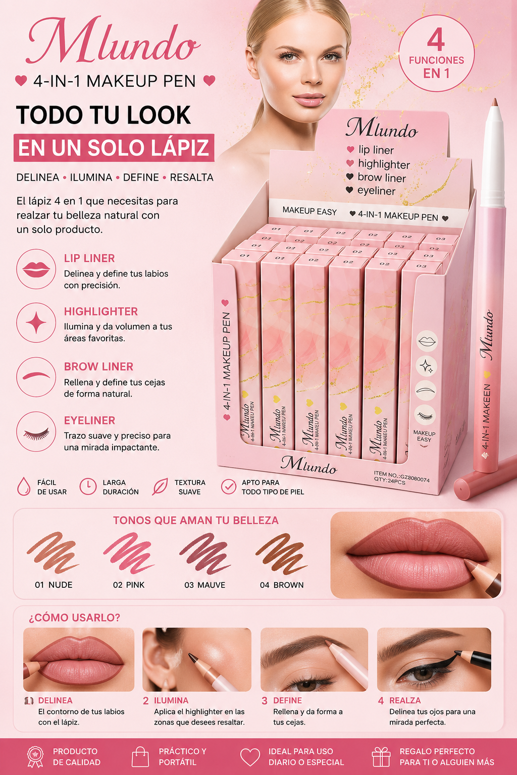 M'lundo delineador de labios