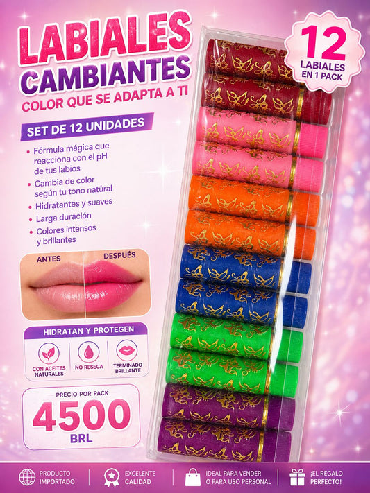 Labiales cambiantes paquete 12U